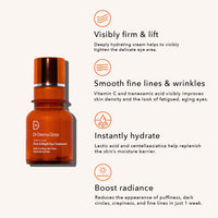 Thumbnail for Dr. Dennis Gross Vitamin C Lactic Firm & Bright Eye Treatment | Silky, Lightweight, Fast-Absorbing Treatment to Improve Puffiness, Dark Circles, and Wrinkles Around the Eyes | 0.5 oz