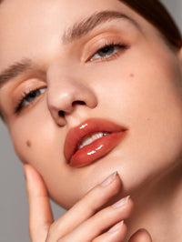 Thumbnail for SHEGLAM Glaze Daze Lip Gloss Shiny Tinted Lip Gloss High Gloss Finish Plumping Lip Care Nourishing Not Easy to Fade Liquid Lip Cosmetics-Dark Peach