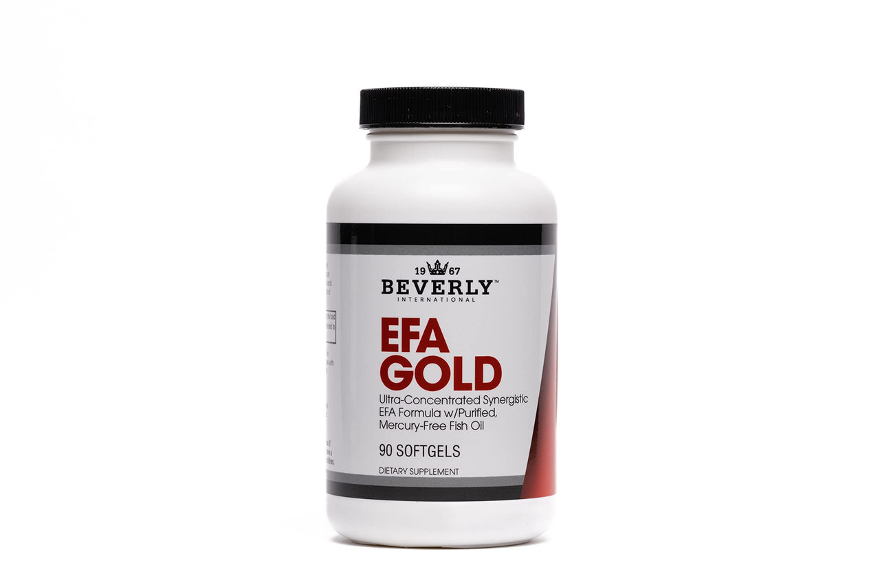 Beverly International EFA Gold, 90 Softgel Capsules. High Potency Omega-3s EPA and DHA + Omega 6&9 Fatty Acids. Combination Fish, Flaxseed and Borage Oil.