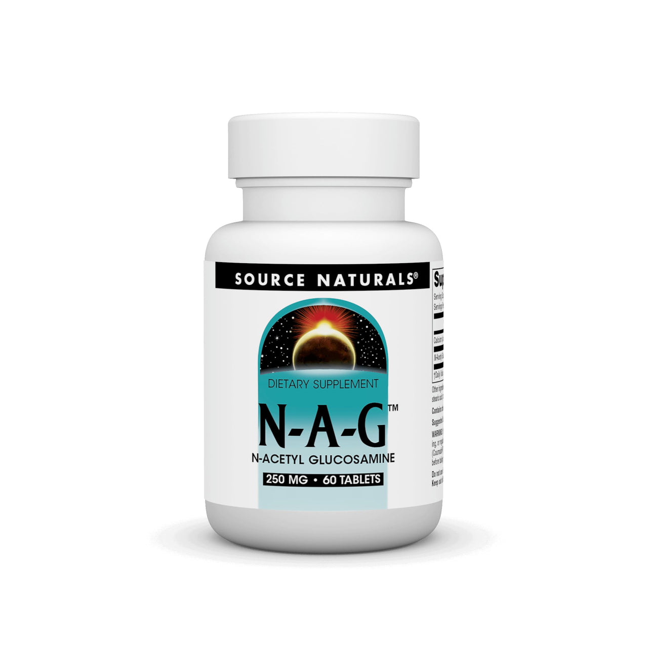 Source Naturals N-A-G, N-Acetyl Glucosamine for Joint Support and Intestinal Lining*, 250 mg - 60 Tablets