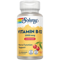 Thumbnail for Solaray Vitamin B 12 2000mcg, 90 Lozenges