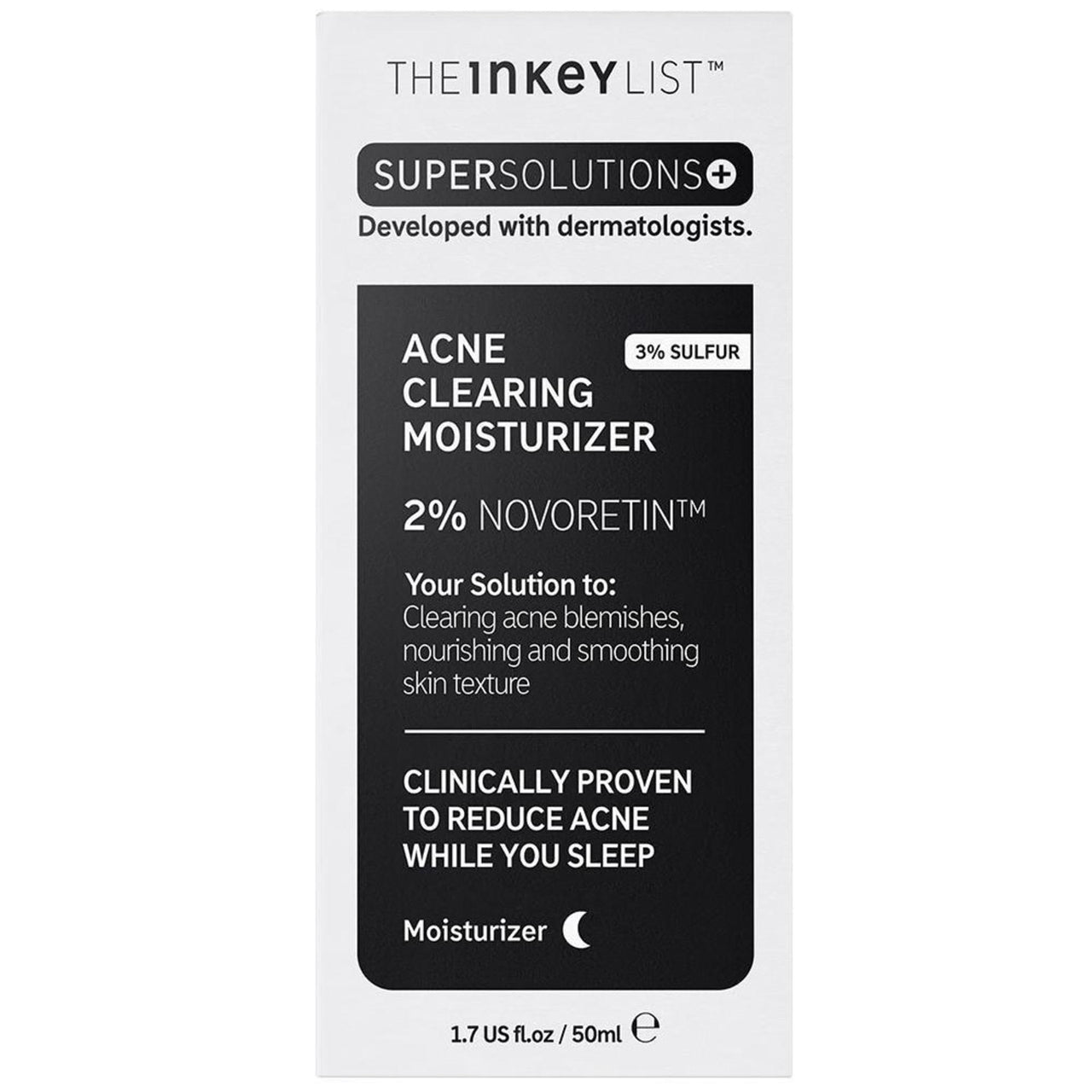 The INKEY List SuperSolutions Novoretin 2% Moisturizer, Skin Clearing Moisturizer to Reduce Blemishes and Breakouts While You Sleep, Non-Comedogenic 1.69 fl oz