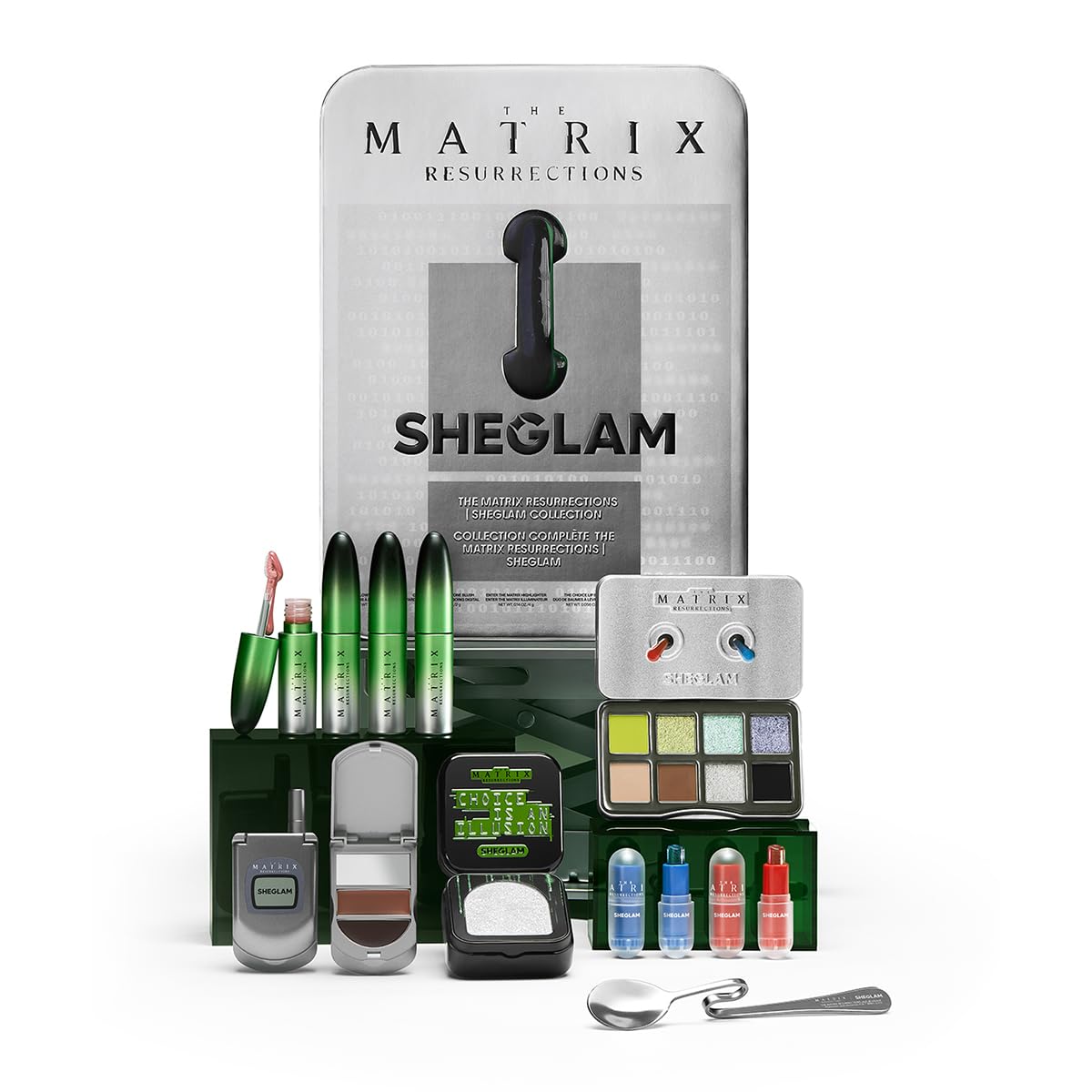 SHEGLAM The Matrix Collection Set All in One Makeup Kit Includes PaletteLip Balm Highlighter Lip Gloss Blush Make Up Gift Set for Women