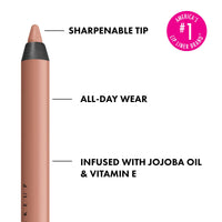 Thumbnail for NYX PROFESSIONAL MAKEUP Line Loud Lip Liner, Longwear and Pigmented Lip Pencil with Jojoba Oil & Vitamin E - Goal Crusher (Midtone Beige)