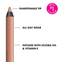 Thumbnail for NYX PROFESSIONAL MAKEUP Line Loud Lip Liner, Longwear and Pigmented Lip Pencil with Jojoba Oil & Vitamin E - Goal Crusher (Midtone Beige)