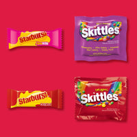 Thumbnail for SKITTLES Original, SKITTLES Wild Berry & STARBURST Original and STARBURST FaveReds Fun Size Chewy Candy Variety Bag, Party Size, 20.13 Oz Bulk Bag