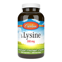 Thumbnail for Carlson - L-Lysine, 500 mg, Supports Healthy Tissue & Muscle Development, 300 capsules