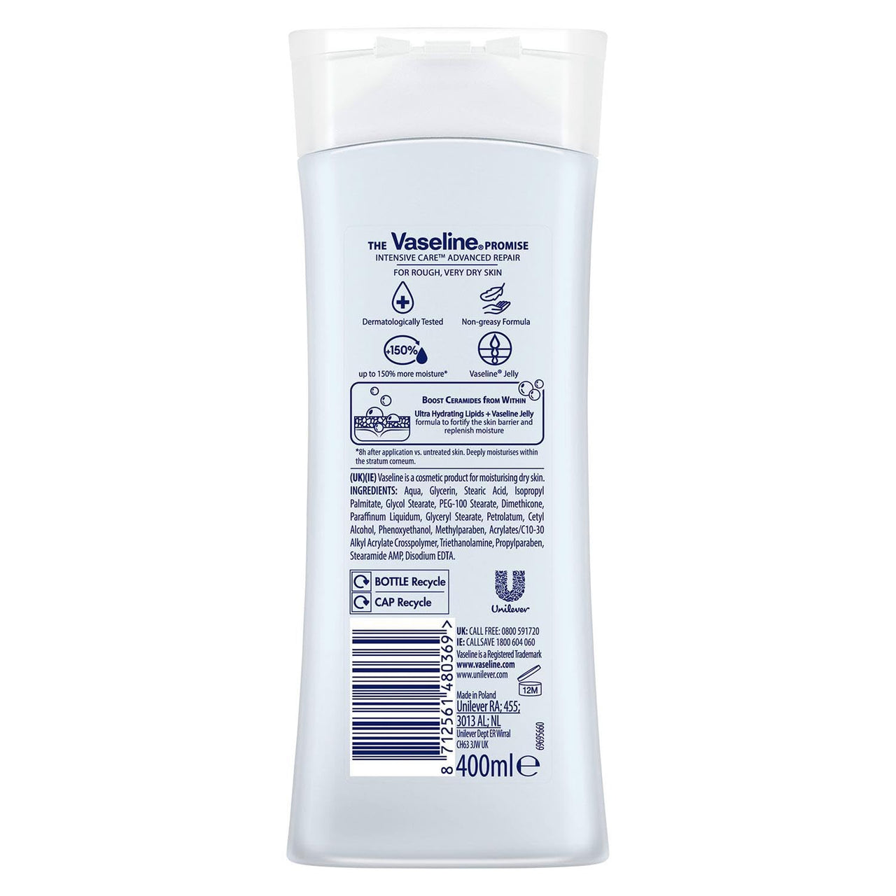 Vaseline Intensive Care Advanced Repair Fragrance Free Body Lotion 2-Pack 10 oz each