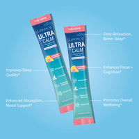 Thumbnail for UltraCalm Super Cortisol Drink with Magnesium Glycinate, Ashwagandha, L-Theanine, Vitamin D3, Magnesium Powder for Sleep & Stress Relief, Raspberry Lemonade (30 Servings)