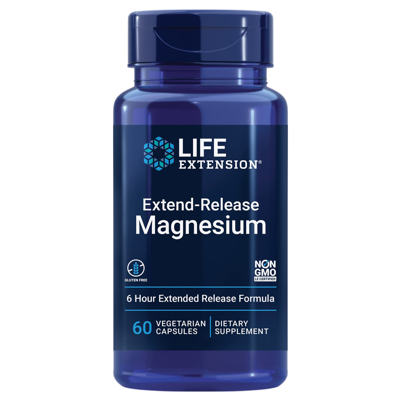 Life Extension Extend-Release Magnesium Prolonged Health Support & Vitamin D3 5000 IU 125 mcg Bone, Brain & Immune Health - 60 Capsules & 60 Softgels