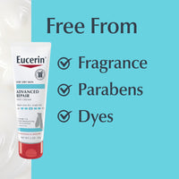 Thumbnail for Eucerin Advanced Repair Foot Cream for Dry Feet and Heels, Repairs Very Dry, Rough Skin, Fragrance Free, Non Greasy, Fast Absorbing, Travel Size Lotion, 3 Oz Tube, Pack of 3