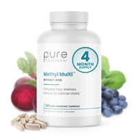 Thumbnail for Pure Therapro Rx Methylated Multivitamin for Men and Women | Made in USA | Methyl Multi Without Iron Methyl B12 & Methylfolate | 240 Capsules, 4-Month Supply