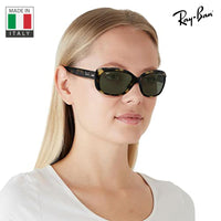Thumbnail for Ray-Ban RB4101 JACKIE OHH Butterfly Shaped Non-Polarized Sunglasses for Women – Includes Official RAYBAN Eyewear Kit – Ideal Formal & Casual Wear Sunglasses – Green Lens