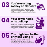 Thumbnail for Clean Skin Club Healthy Aging Clean Towels® XL, Smooths Fine Lines Wrinkles & Texture in 6 weeks, Treated for Extra Softness, Disposable Face Towels, Anti Aging Makeup Remover Dry Wipe, 50 count