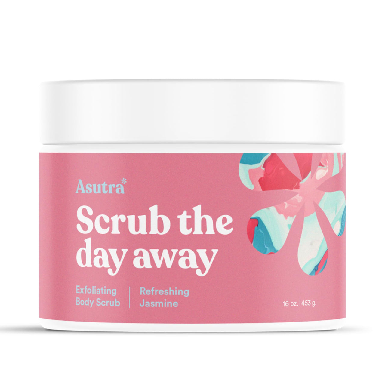 ASUTRA Dead Sea Salt Essential Oil Body Scrub Exfoliator (Refreshing Jasmine), 16 oz - Ultra Hydrating, Gentle, & Moisturizing - Coconut, Jasmine, and Frankincense Oils