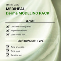 Thumbnail for Mediheal Derma Modeling Pack (Teatree) - Rapid Cooling For Soothing Skin - Easy DIY Home Spa Kits, Hydrating Icy Jelly Mask For Skin Refreshment