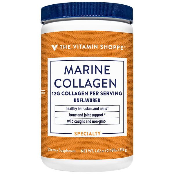 The Vitamin Shoppe Marine Collagen Powder a Hair, Skin, & Nail Support a Unflavored (7.62 oz./18 Servings)