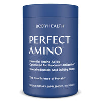 Thumbnail for BodyHealth PerfectAmino Tablets (150 ct), Essential Amino Acid with BCAAs + Lysine, Phenylalanine, Threonine, Methionine, Tryptophan, Supplement for Muscle Mass Production, Recovery & Strength