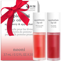 Thumbnail for NOONI Vegan Appleseed Lip Oil Set - Appleberry & Appleplum | Long-Lasting, Moisturizing, Plumping, Revitalizing for Dry Lips, Waterproof, No Peel Off, Korean Tint, 0.12 FL Oz x 2ea