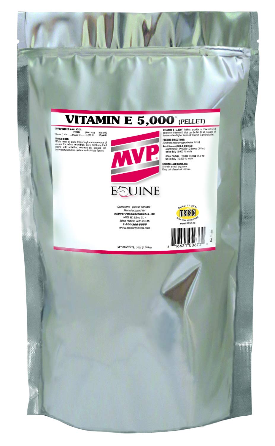 Vitamin E 5,000 (3lb) Pelleted Vitamin E for Horses…