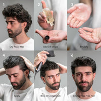 Thumbnail for BLUMAAN Hydrating Hair Oil - Designed for Dry, Frizzy, Straight, or Curly Hair - 100% Natural Men's Hair Strengthening Oil - 60 ml / 2.0 oz