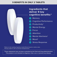 Thumbnail for Qunol Brain Health Memory Plus, Magnesium L-Threonate & Citicoline, Clinically Tested Ingredients to Improve Memory, Focus, Attention and Productivity, 60 Count (Pack of 1)