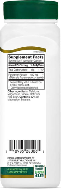 Thumbnail for 21st Century Fenugreek 610 Mg, 100 Count