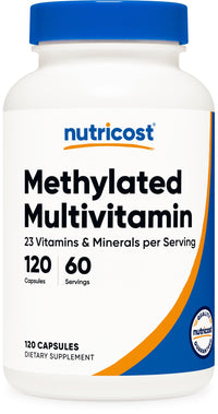 Thumbnail for Nutricost Methylated Multivitamin 120 Capsules, 60 Servings - 23 Vitamin & Minerals Per Serving