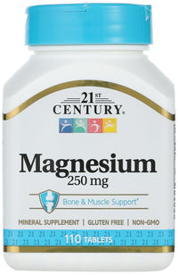 Thumbnail for 21st Century Magnesium, 250 mg, 110 Tablets
