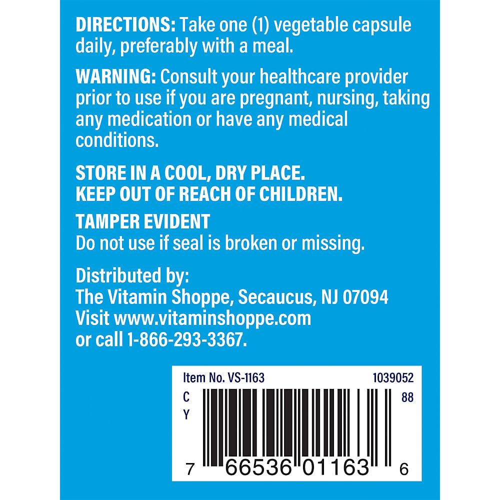 The Vitamin Shoppe Vitamin B6 100mg - Energy Metabolism & Brain Function | Pyridoxine HCL | 300 Veggie Capsules | Gluten-Free Non-GMO