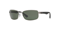 Thumbnail for Ray-Ban RB3478 Rectangular Sunglasses, Gunmetal/Green Polarized, 60 mm