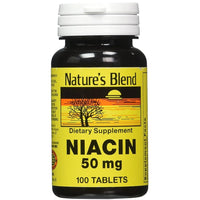 Thumbnail for Nature's Blend Niacin 50 Milligram 100 Tabs