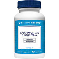Thumbnail for Calcium Citrate & Magnesium – Mineral Essential for Healthy Bones & Teeth – Well Absorbed Form of Chelated Calcium, 189mg Per Serving of Magnesium (100 Capsules) by The Vitamin Shoppe