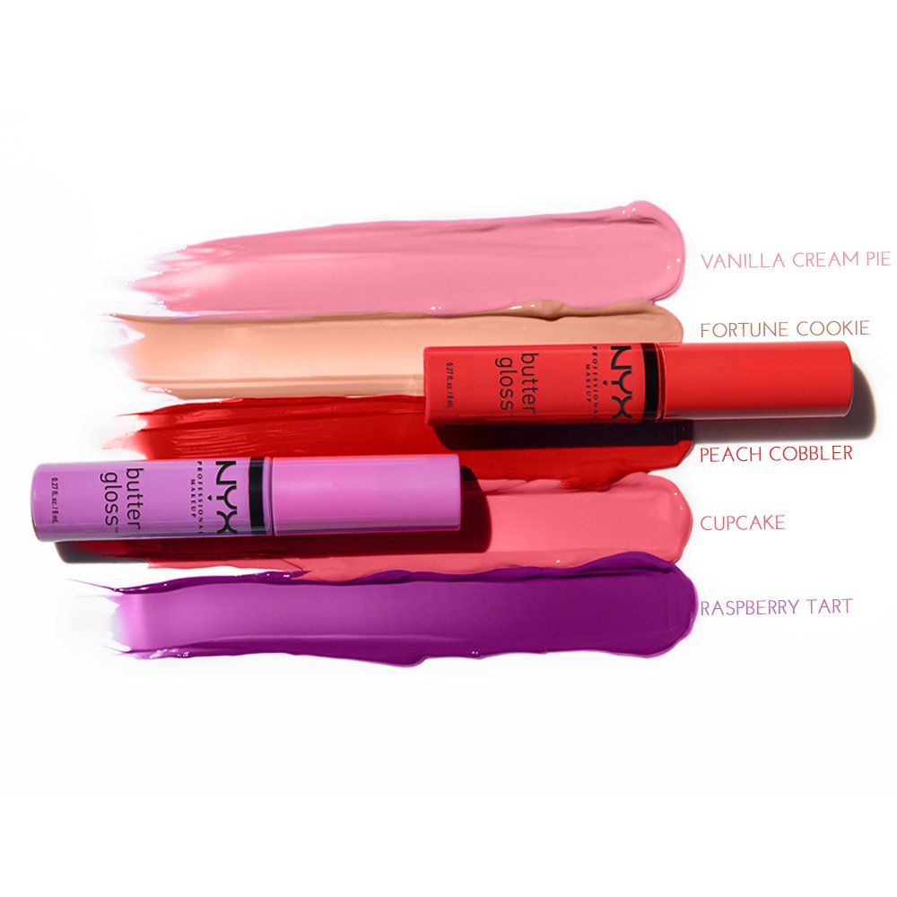 NYX Professional Makeup Butter Gloss, Raspberry Tart, 0.27 Fluid Ounce