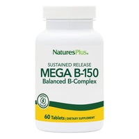 Thumbnail for NaturesPlus Mega B-150 Complex - 60 Sustained Release Vegetarian Tablets - Maximum Potency B Complex Vitamin Supplement - Energy & Brain Booster - Gluten Free - 60 Servings
