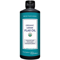 Thumbnail for The Vitamin Shoppe Organic High Lignan Flax Oil, Essential Fatty Acids That Supports Cardiovascular & Immune Health(24 Fluid Ounces Liquid)