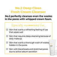Thumbnail for numbuzin No.2 Cleansing Foam | Deep Clean Fresh Cream Cleanser | Foam Cleanser, Gentle Exfoliation, Deep Cleansing, Natural Ingredients | Blackheads, Excess Oil, Dead Skin Cells | 4.05 fl. oz.