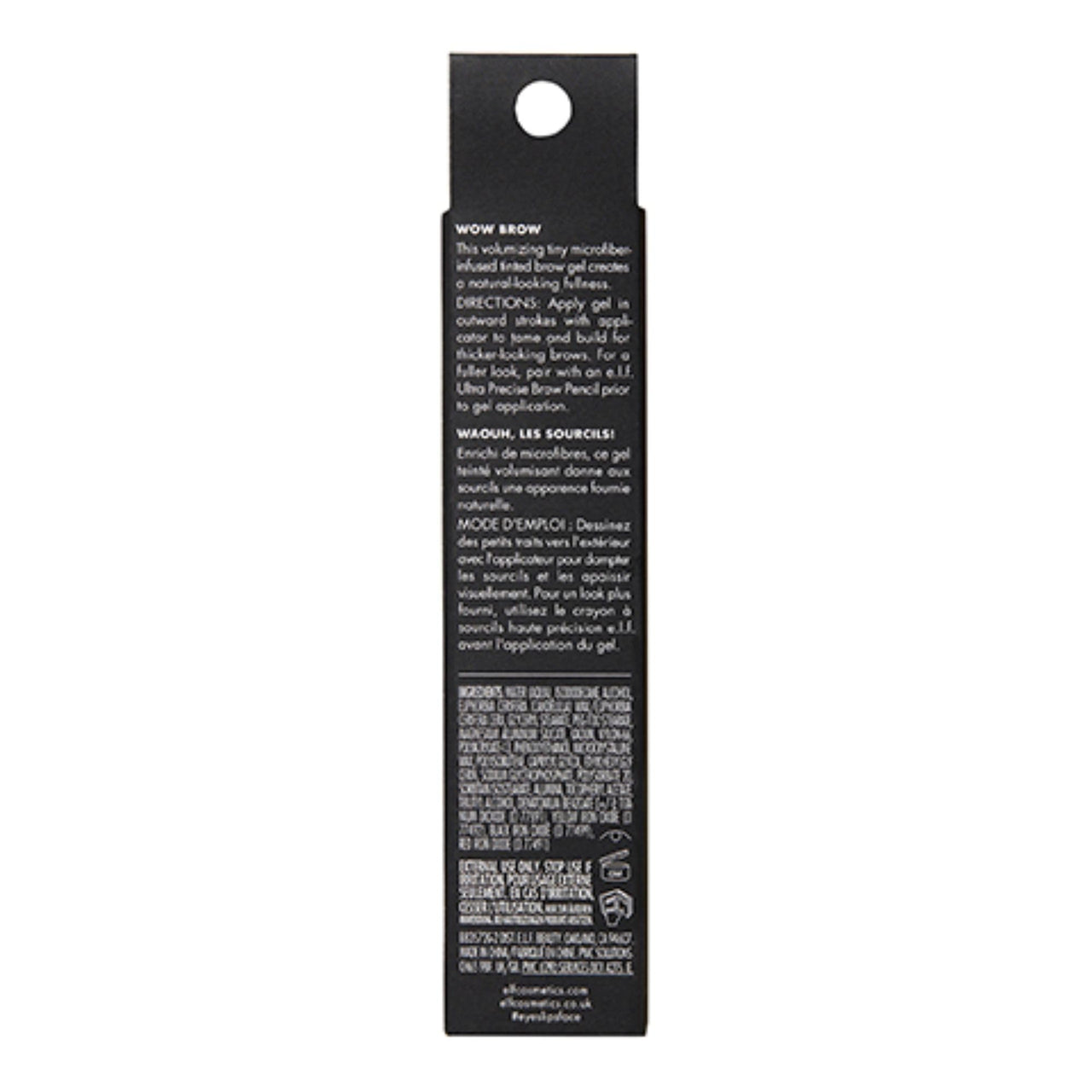 e.l.f. Wow Brow Gel, Volumizing, Buildable, Wax-Gel Hybrid, Creates Full, Voluminous-Looking Brows, Locks Brow Hairs In Place, Deep Brown