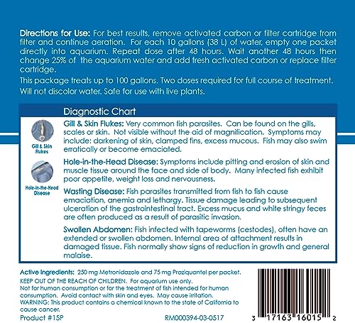 API GENERAL CURE Freshwater and Saltwater Fish Powder Medication 10-Count Box