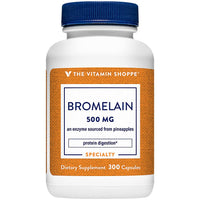 Thumbnail for The Vitamin Shoppe Bromelain 500mg 600 GDU - Protein Digestion & Absorption | Pineapple Enzyme | 300 Capsules | Digestive Support