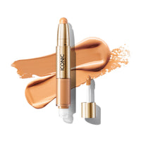 Thumbnail for ICONIC LONDON Radiant Concealer & Brightening Duo | Creamy Liquid + Brightening Crayon Dual Ended Concealer, Cruelty Free, Vegan Makeup (Golden Medium) 0.08 oz