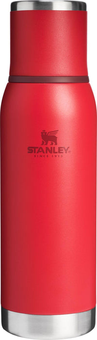 Thumbnail for Stanley Adventure-To-Go Vacuum Bottle 25 oz | Wide Mouth with Leakproof Cup Lid | Keep Drinks Hot or Cold | Packable for Travel | Insulated Stainless Steel Thermal Bottle | BPA-Free | Chili Red