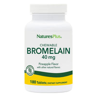 Thumbnail for NaturesPlus Chewable Bromelain - 180 Tablets - Natural Proteolytic Enzyme Supplement - Supports Digestion, Joint & Muscle Health - Vegan, Gluten Free - 180 Servings