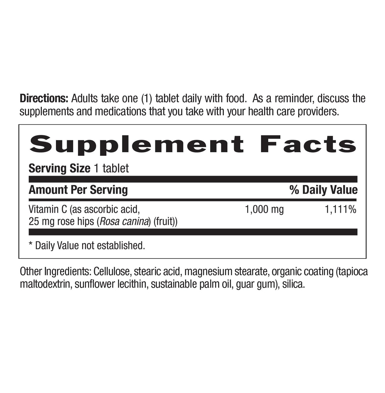 Country Life Vitamin C 1000mg with Rose Hips – Time Release Immune Support Supplement – Antioxidant Protection – Vegan, Gluten-Free, Preservative-Free – 90 Tablets