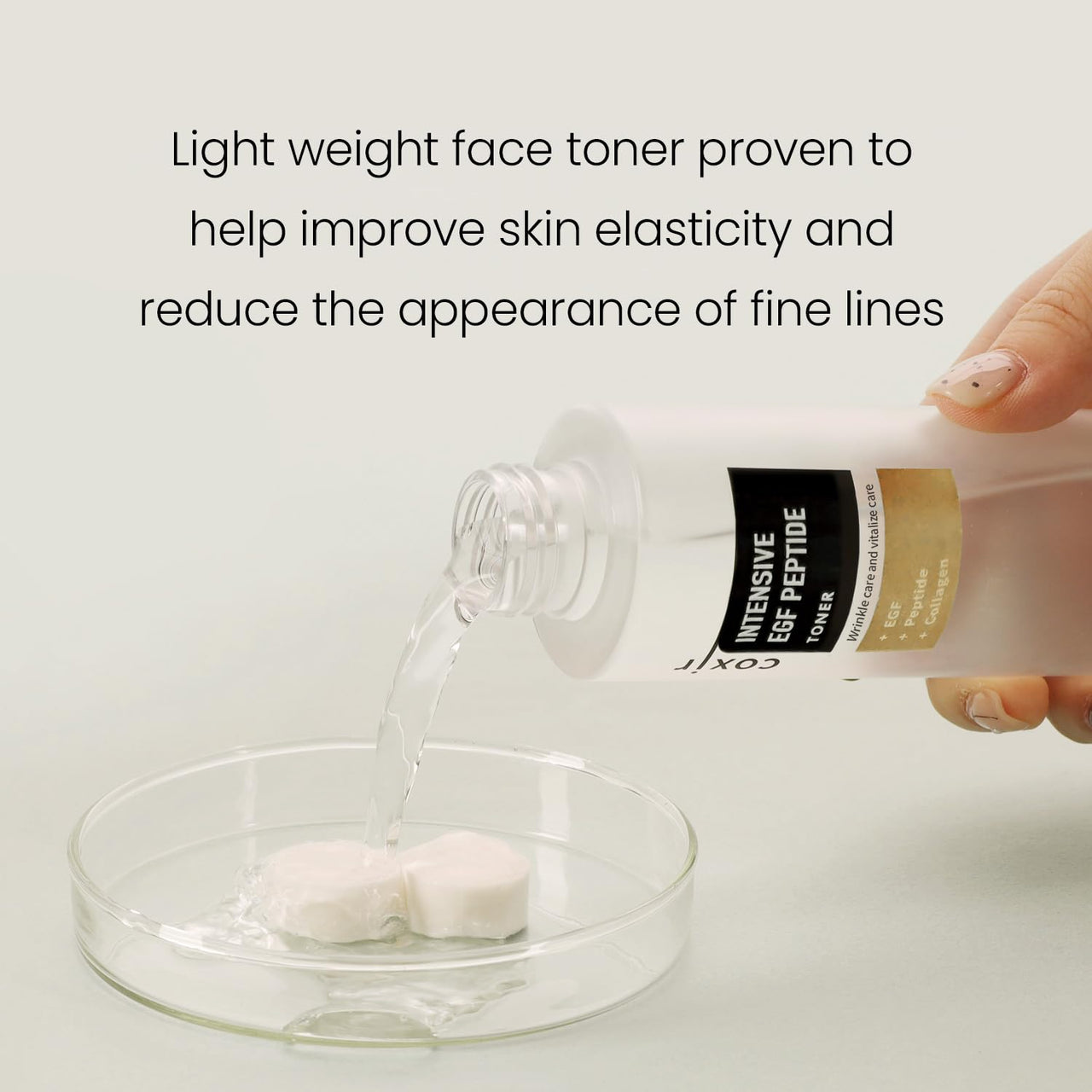 coxir Intensive EGF PEPTIDE Toner [50ml / 5.07 fl.oz.] l Day & Night Daily Toner for Face with EGF(Epidermal Growth Factor), Peptide Filtrate for Dull l Hydrating, Smoothing, Calming, Moisturizing