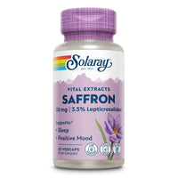 Thumbnail for SOLARAY Saffron Extract - Sleep and Positive Mood Support - Vegan and Gluten Free Saffron Supplements - Lab Verified - 60-Day Guarantee - 30 Servings, 30 VegCaps