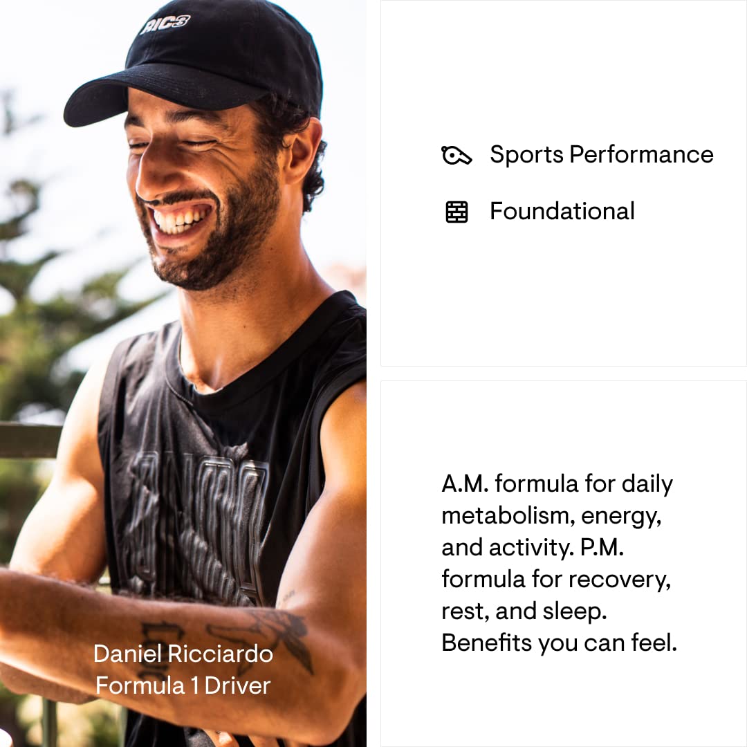THORNE - Multi-Vitamin Elite AM & PM (180 Capsules) & Amino Complex (Berry, 8 Oz) Bundle - Supports Energy Production & Athletic Performance - Gluten, Dairy & Soy-Free