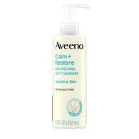 Thumbnail for Aveeno Calm + Restore Nourishing Oat Cleanser, Daily Hydrating Facial Cleanser & Face Wash for Sensitive Skin, Non-Foaming, Hypoallergenic, Non-Comedogenic, Fragrance-Free, 7.8 Fl Oz