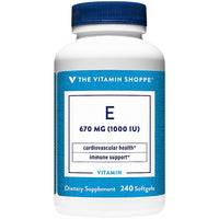Thumbnail for The Vitamin Shoppe Vitamin E 1,000IU - Antioxidant Support for Skin Health & Immune Function, Daily Vitamin (240 Softgels)