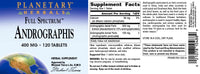 Thumbnail for Planetary Herbals Full Spectrum Andrographis 400mg Support Healthy Digestive, Cardiovascular & Unrinary Systems - Support For Healthy Liver & Immune Function - Ayurvedic Herb - 120 Tablets